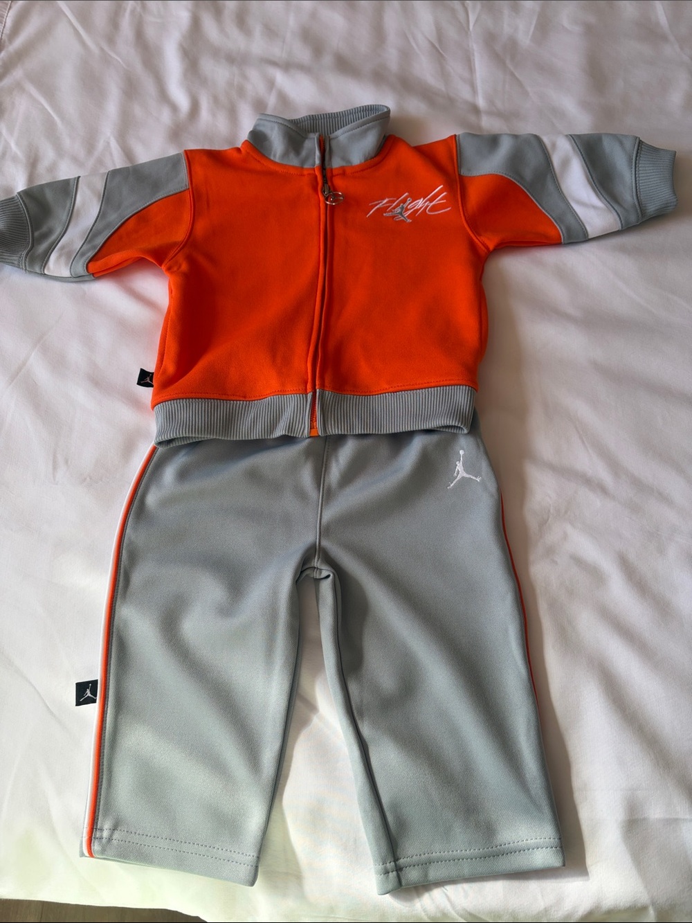 Jordan Kids Orange and Gray Swim Zip Jacket with Pants